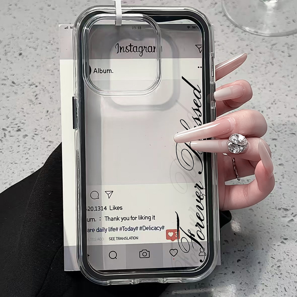 Clear Shockproof Bumper Case - Sonsuza Dek Korumalı Sade Şeffaf Telefon