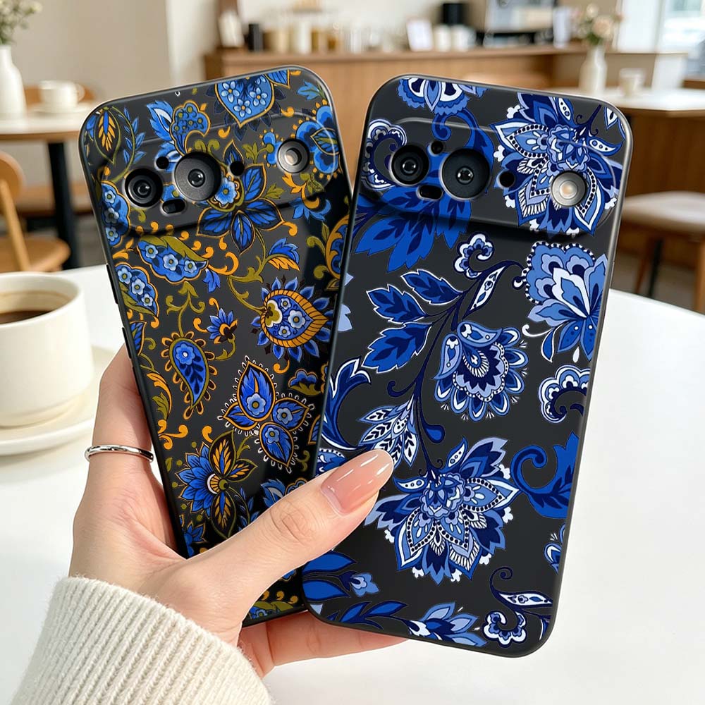 Vintage Floral Pattern Soft Case - Vintage Tasarım Çiçek Desenli Silikon Kılıf