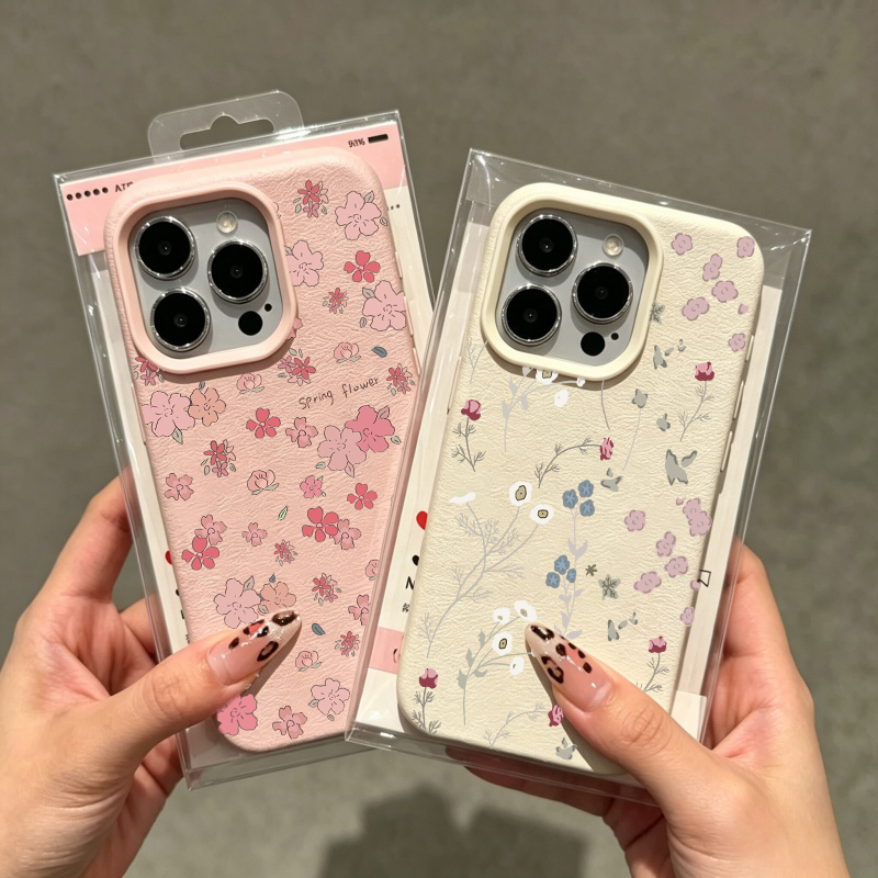 Vintage Floral Pattern Soft Case - Vintage Çiçek Desenli Telefon Kılıfı IPhone