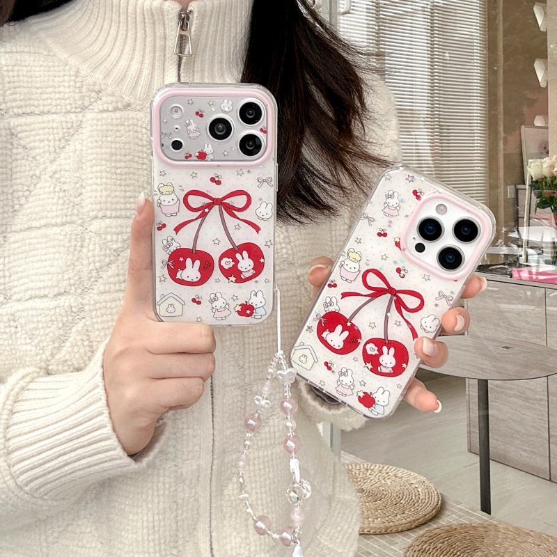 Sevimli çizgi film tatlı kiraz - Cute Cartoon Wrist Strap Silicone Case incelemesi ve fiyatı