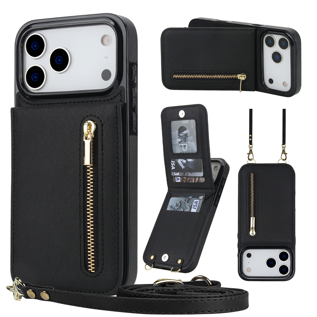 iPhone 16 Pro Max 17 Air 16E 1 - Leather Wallet Card Holder Phone Cover incelemesi ve fiyatı