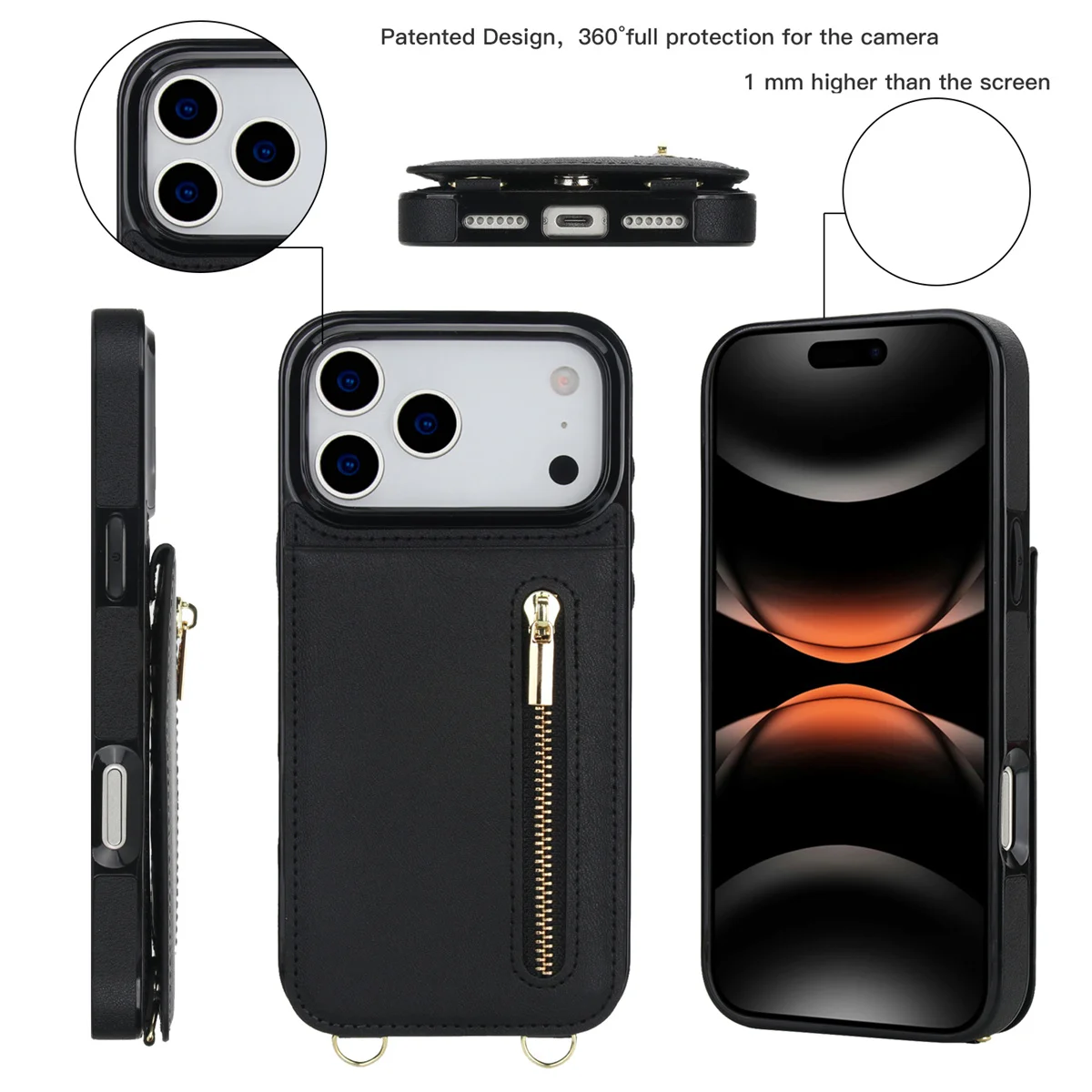 iPhone 16 Pro Max 17 Air 16E 1 - Leather Wallet Card Holder Phone Cover incelemesi ve fiyatı