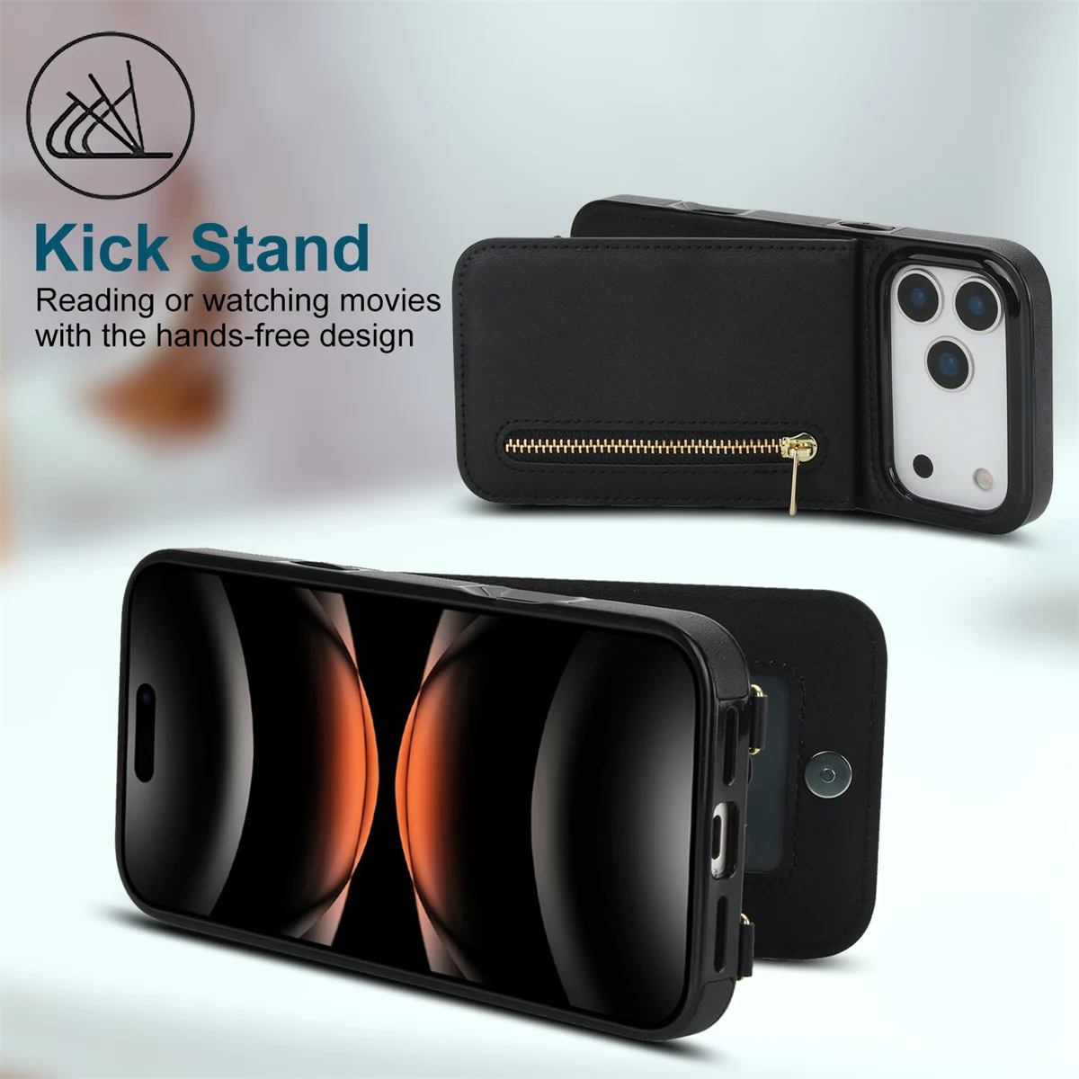 iPhone 16 Pro Max 17 Air 16E 1 - Leather Wallet Card Holder Phone Cover incelemesi ve fiyatı