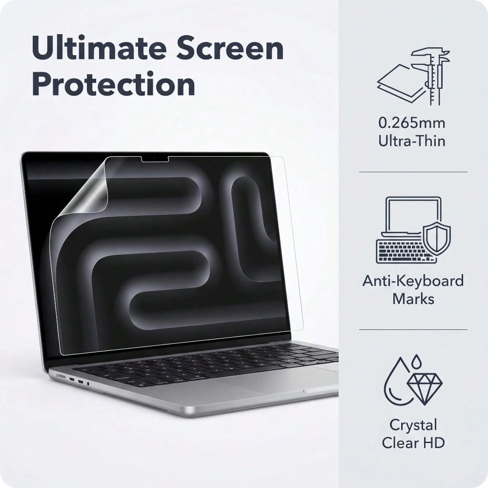MacBook Pro 14 İnç M5 M4 M3 M2 - Matte Anti Glare Screen Protector incelemesi ve fiyatı
