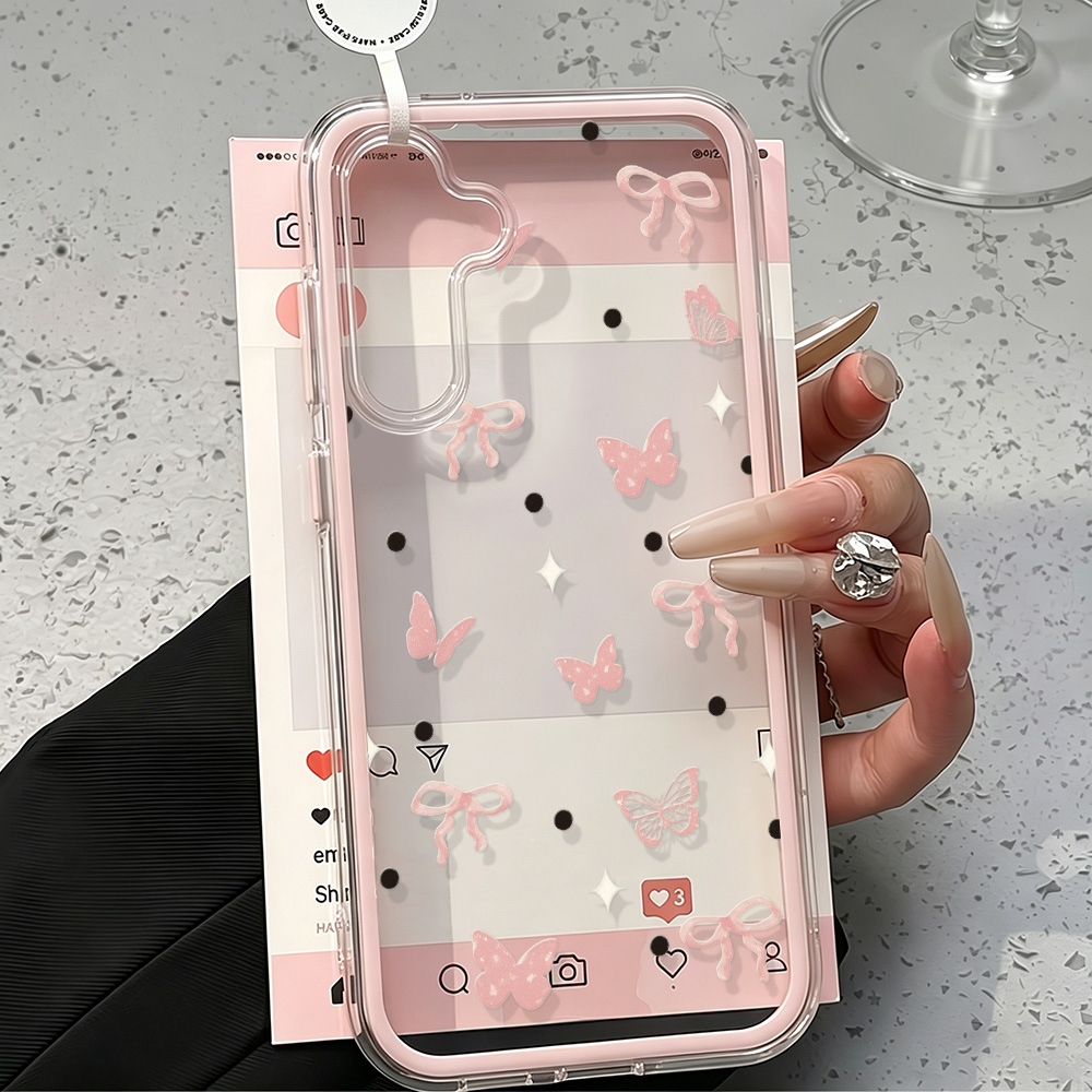 Sevimli Pembe Fiyonklu Yumuşak - Clear Shockproof Bumper Case incelemesi ve fiyatı