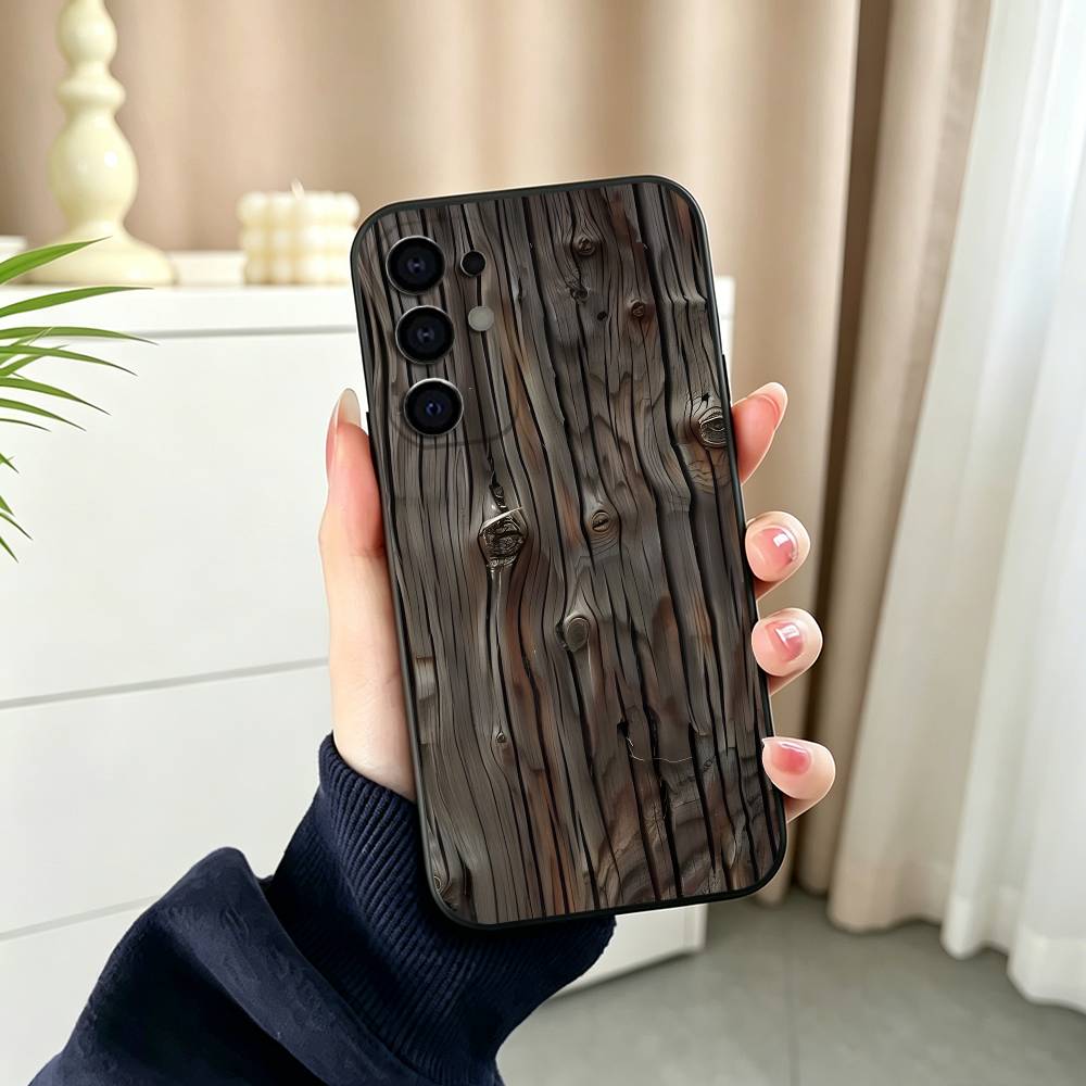 Vintage Ahşap Desenli Siyah Si - Vintage Floral Pattern Soft Case incelemesi ve fiyatı