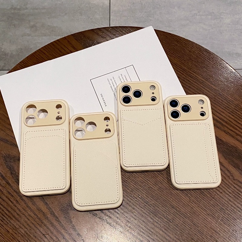 iPhone 17 Air 16 Plus 15 14 13 - Leather Wallet Card Holder Phone Cover incelemesi ve fiyatı