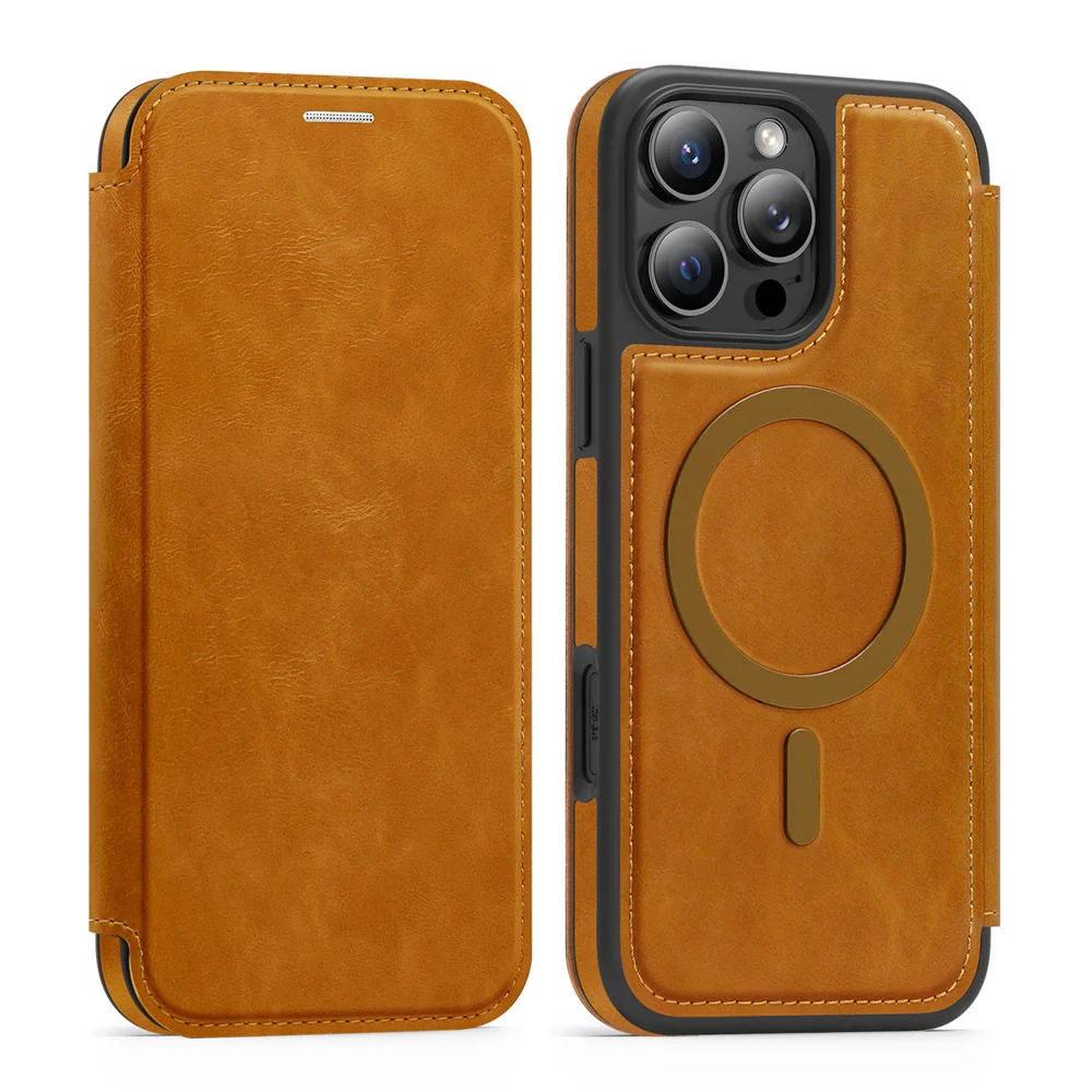 iPhone Air 17 16E 15 16 Pro Ma - Leather Wallet Card Holder Phone Cover incelemesi ve fiyatı