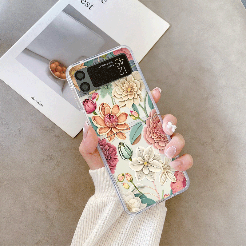 Samsung Galaxy Z Flip 5 4 6 7  - Vintage Floral Pattern Soft Case incelemesi ve fiyatı